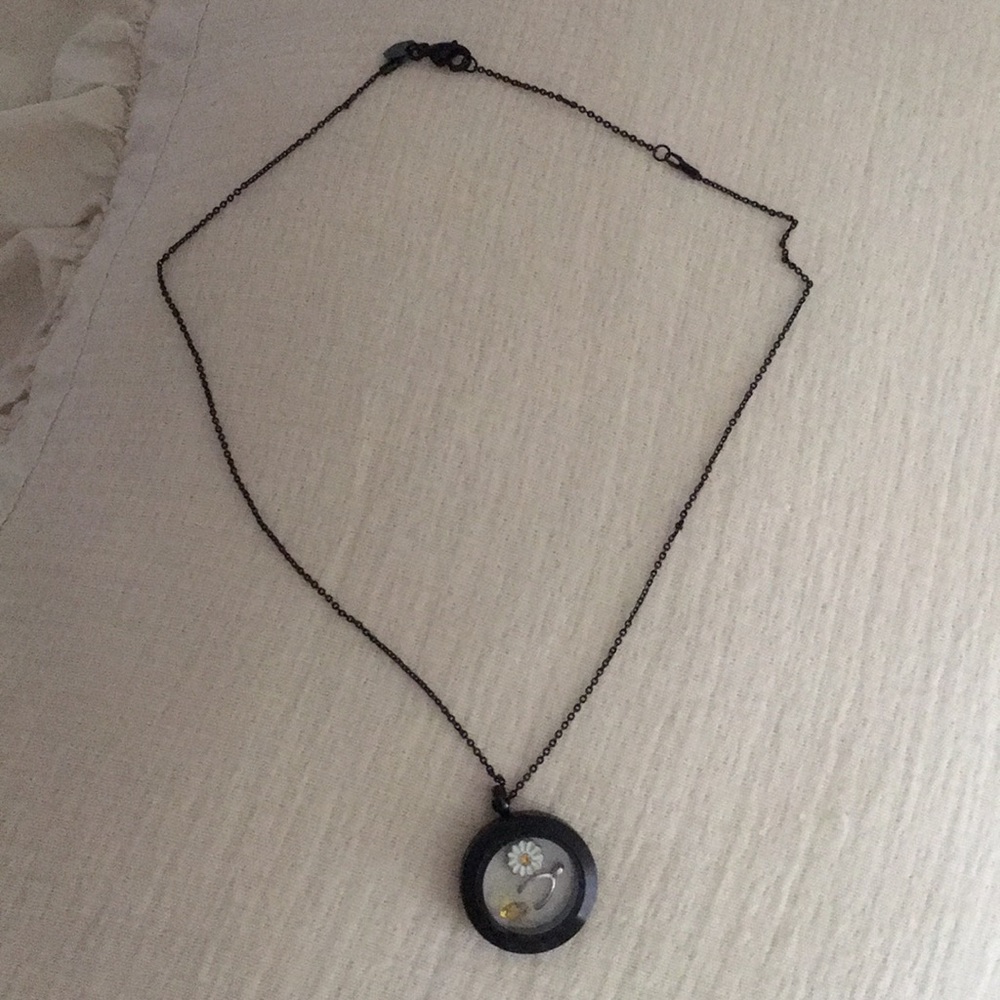 Origami Owl Black Locket necklace